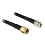 DeLOCK 88684 coaxial cable 1 m RP-SMA Black