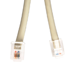 Videk 4 POLE RJ11 Plug to Plug ADSL Cable 2Mtr