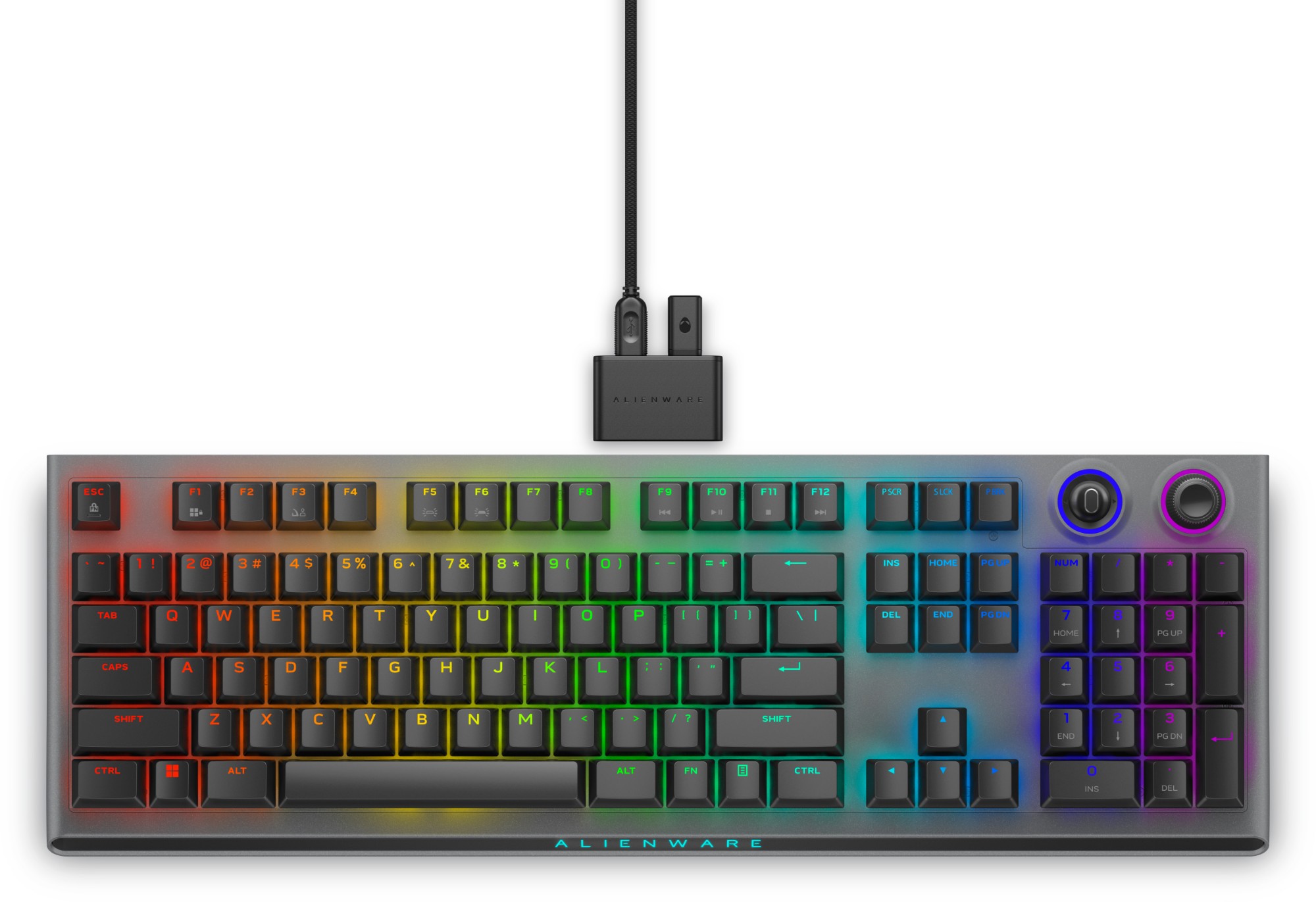 Alienware Tri-Mode AW920K keyboard Gaming USB + RF Wireless + Bluetooth Grey