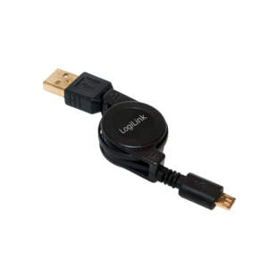 Photos - Cable (video, audio, USB) LogiLink CU0090 USB cable 0.75 m USB 2.0 USB A Micro-USB B Black 