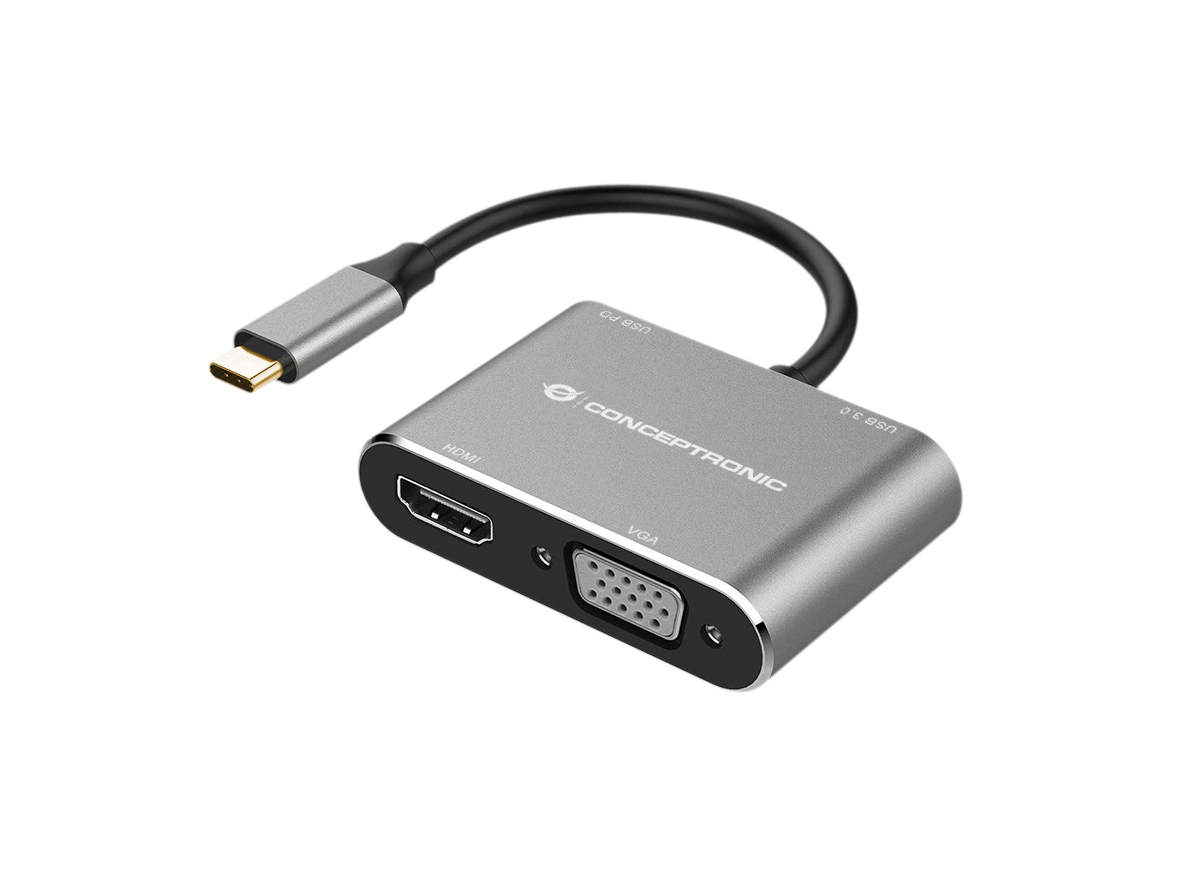 Image of Conceptronic DONN16G 4-in-1 USB 3.2 Gen 1 Docking Station, HDMI,...