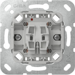 GIRA Einsatz Wipptaster 10 A 250 V~ Schließer 1-polig mit sep. Meldekontakt Rocker switch 1P Chrome, Grey