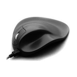 Hippus A Hippus product- the HandShoe LightClick is a black ergonomic mouse supporting hand position which