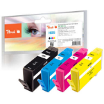 Peach PI300-600 inktcartridge 4 stuk(s) Compatibel Normaal rendement Zwart, Cyaan, Magenta, Geel