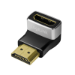 LogiLink HDMI adapter, A/M to A/F, 90� angled, 8K/60 Hz, black/grey