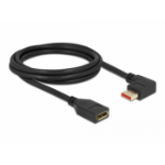 DeLOCK DisplayPort extension cable male 90° left angled to female 8K 60 Hz 2 m
