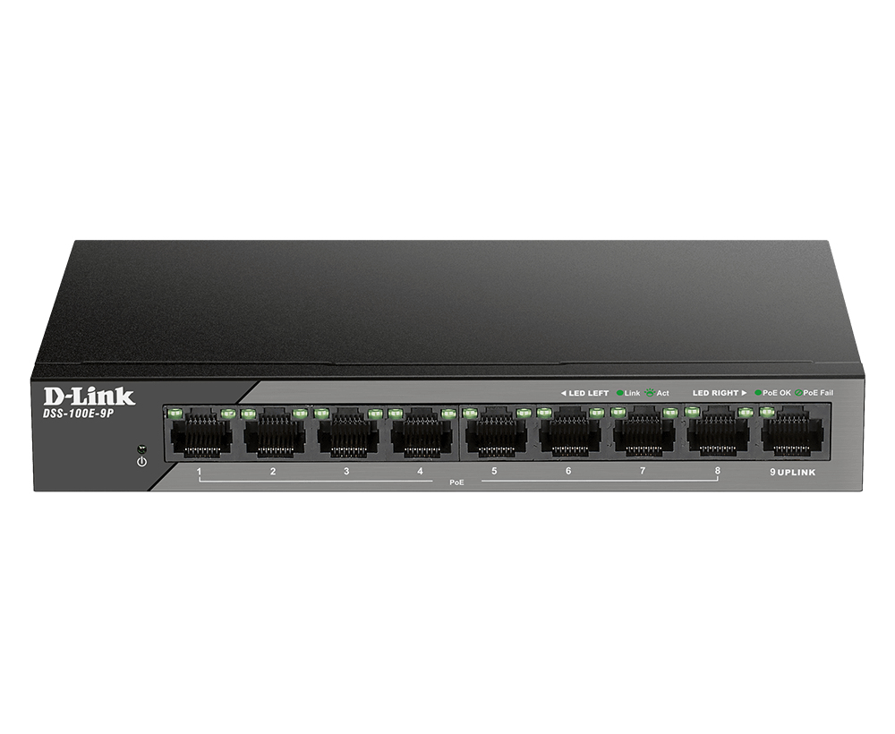 Image of D-Link DSS-100E-9P network switch Unmanaged Fast Ethernet (10/100)...