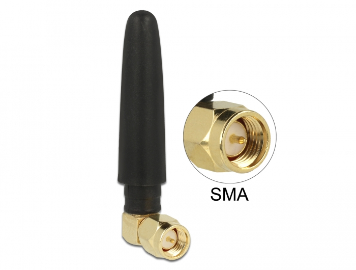 12624 DELOCK EU Product - WLAN 802.11 Antenne SMA Stecker 90� 2 dBi