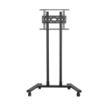 B-Tech Large Universal Flat Screen Trolley / Floor Stand (VESA 600 x 400) - 1.6m Ø50mm Poles