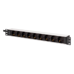 Digitus DN-95440 power distribution unit (PDU) 9 AC outlet(s) 1U Black, Silver