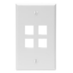Leviton 41080-4WP wall plate/switch cover White