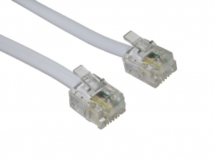 Photos - Cable (video, audio, USB) Cables Direct RJ-11, 10m White 88BT-110 