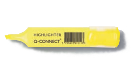 Q-CONNECT+KF01111+felt+pen+Fine%2FMedium+Yellow+10+pc%28s%29