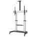 Manhattan TV & Monitor Mount, Trolley Stand, 1 screen, Screen Sizes: 60-100", Silver/Black, VESA 200x200 to 800x600mm, Max 100kg, Height adjustable 1200 to 1685mm, Camera and AV shelves, Aluminium, LFD, Lifetime Warranty