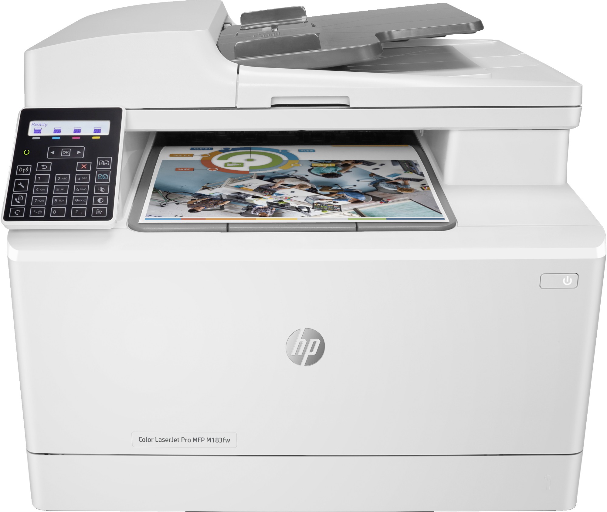 HP Colour LaserJet Pro MFP M183fw, Print, Copy, Scan, Fax, 35-sheet ADF; Energy Efficient; Strong Security; Dualband Wi-Fi
