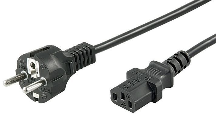 Microconnect Black Pe020418 Power Cable 1.8 M Power Plug Type E+F C13