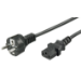 Microconnect PE020418 power cable Black 1.8 m Power plug type E+F C13 coupler
