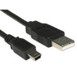 Advanced Accessories BULK - CHARGE-iT (1M) Mini USB Data Cable - 1 Metre-Black