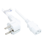 Alcasa P0130-W005 electriciteitssnoer Wit 0,5 m CEE7/7 IEC C13