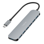 LogiLink USB 3.2 Gen1 Hub, 7-port , USB-C, PD 20W, aluminum