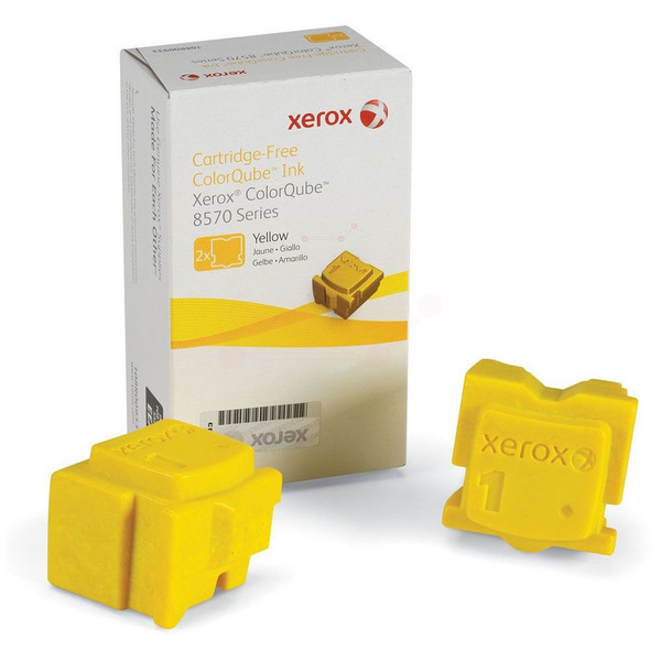 Image of Xerox 108R00933 Dry ink in color-stix yellow twin pack, 2x4.4K...