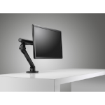 Keytools While in Stock - CBS Flo Monitor Arm black; with black top mount clamp for desk edges of 12-25mm thickness.