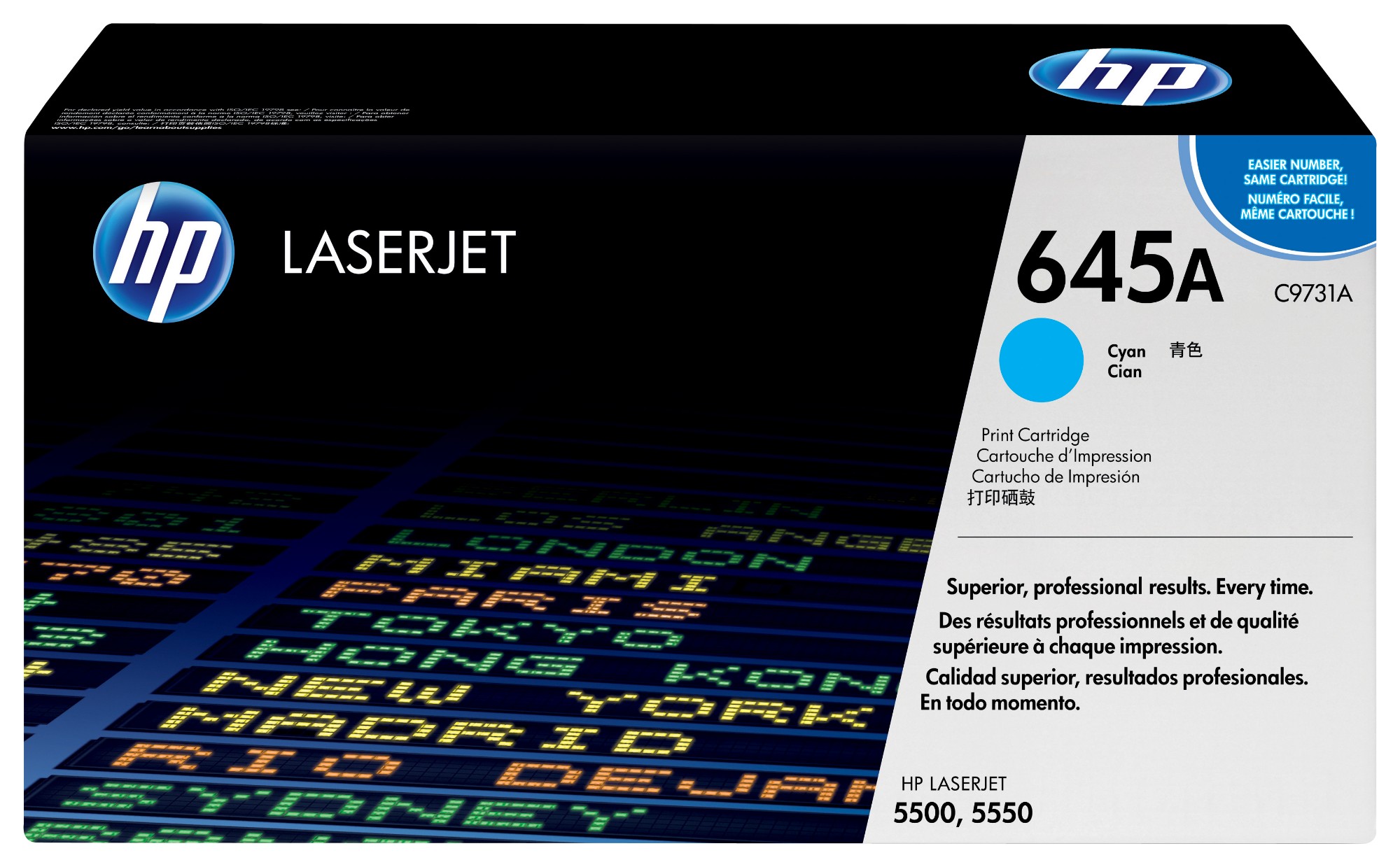 HP C9731A/645A Toner cartridge cyan. 12K pages/5% for Canon LBP-86