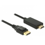 DeLOCK 85316 video cable adapter 1 m DisplayPort HDMI Black