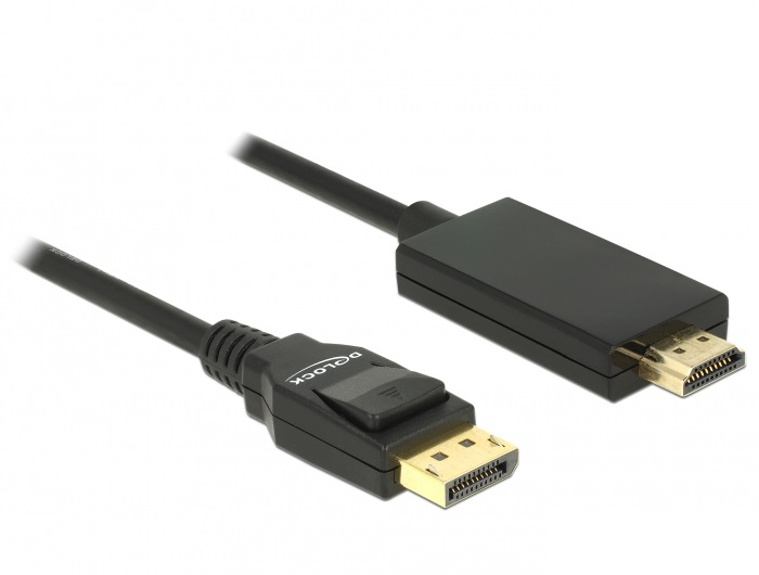 Image of DeLOCK 85316 video cable adapter 1 m DisplayPort HDMI Black