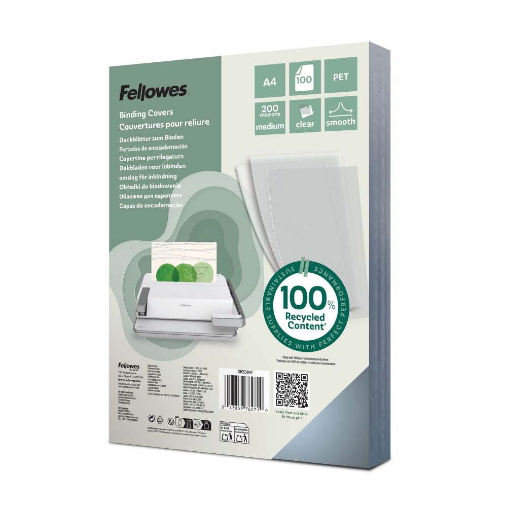 Fellowes BNDG COVERS 200M PET PK100