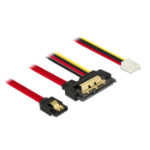 DeLOCK 85234 SATA cable 0.3 m SATA 7-pin + Molex (4-pin) SATA 22-pin Black