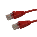 Videk Booted 24 AWG Cat5e UTP RJ45 Patch Cable Red 3Mtr