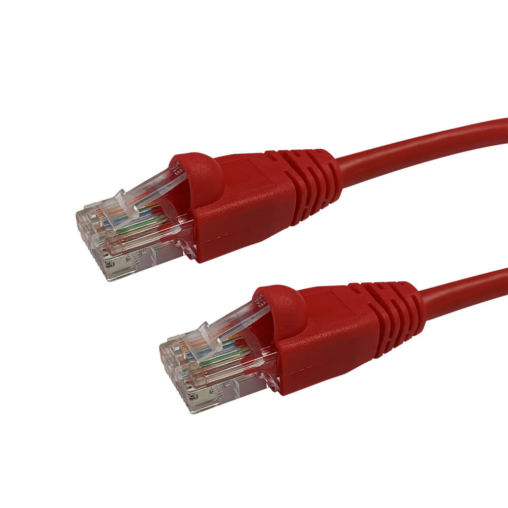 Videk Booted 24 AWG Cat5e UTP RJ45 Patch Cable Red 3Mtr