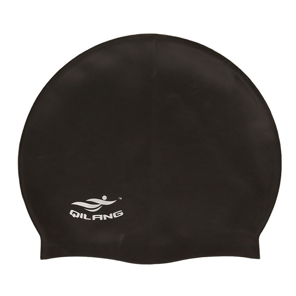 EU Product - Adult Waterproof Swimming Cap - Black thumbnail