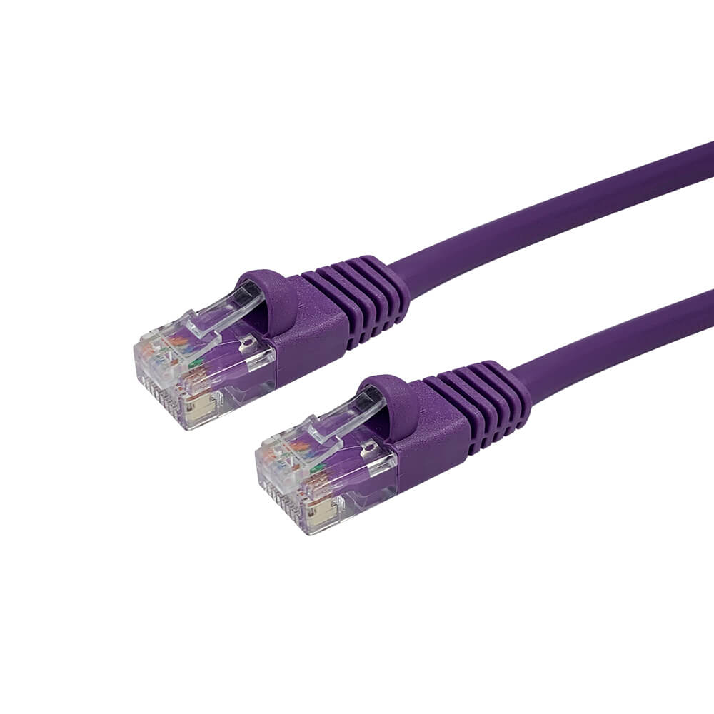 Videk Enhanced Cat5e Booted UTP RJ45 to RJ45 Patch Cable Purple 30Mtr