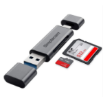 Simplecom CR402 SuperSpeed USB-C and USB-A SD/MicroSD Card Reader USB 3.2 Gen 1 (USB 3.0)