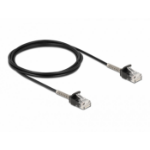 DeLOCK Cable RJ45 plug to RJ45 plug with bend protection Cat.6A 2 m black
