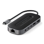 Satechi ST-U4MGEM laptop dock/port replicator Wired USB4 Black, Grey