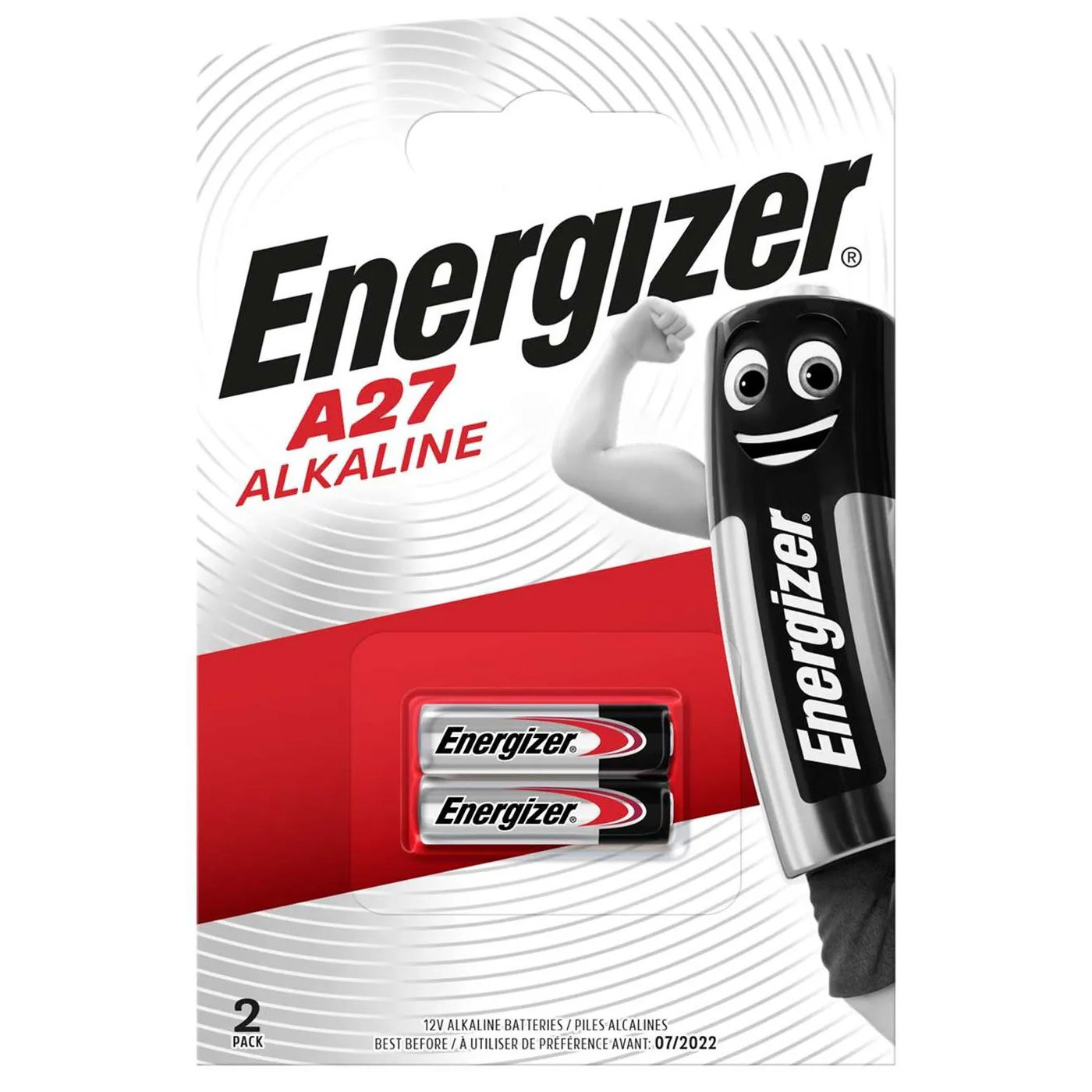 E300832500 ENERGIZER 12V A27 Miniature Alkaline Batteries - Pack of 2