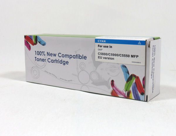 Image of DATA DIRECT Oki C5800 5900 5550 Toner Cyan Compatible 43324423C