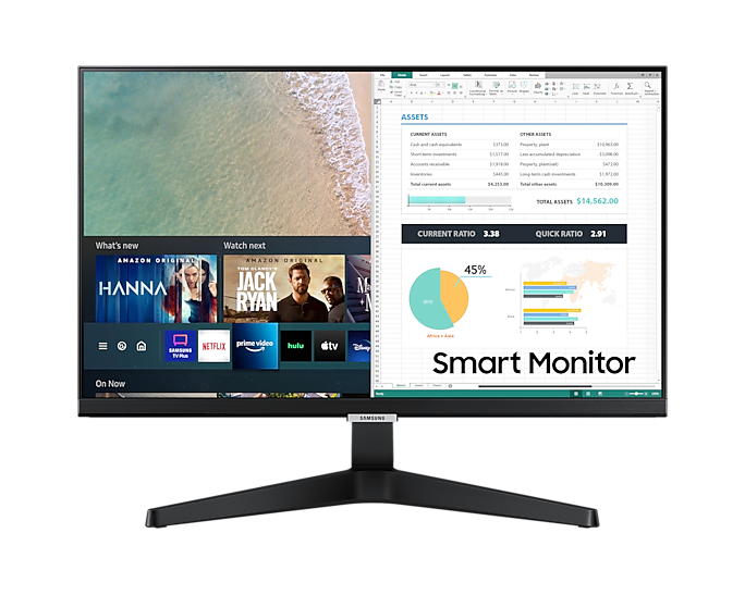 24" 1920 x 1080, IPS, 16:9, 250 cd/m2, 14 ms, 60 Hz, HDR10, Tizen, ConnectShare, HDMI, USB, WiFi, Bluetooth