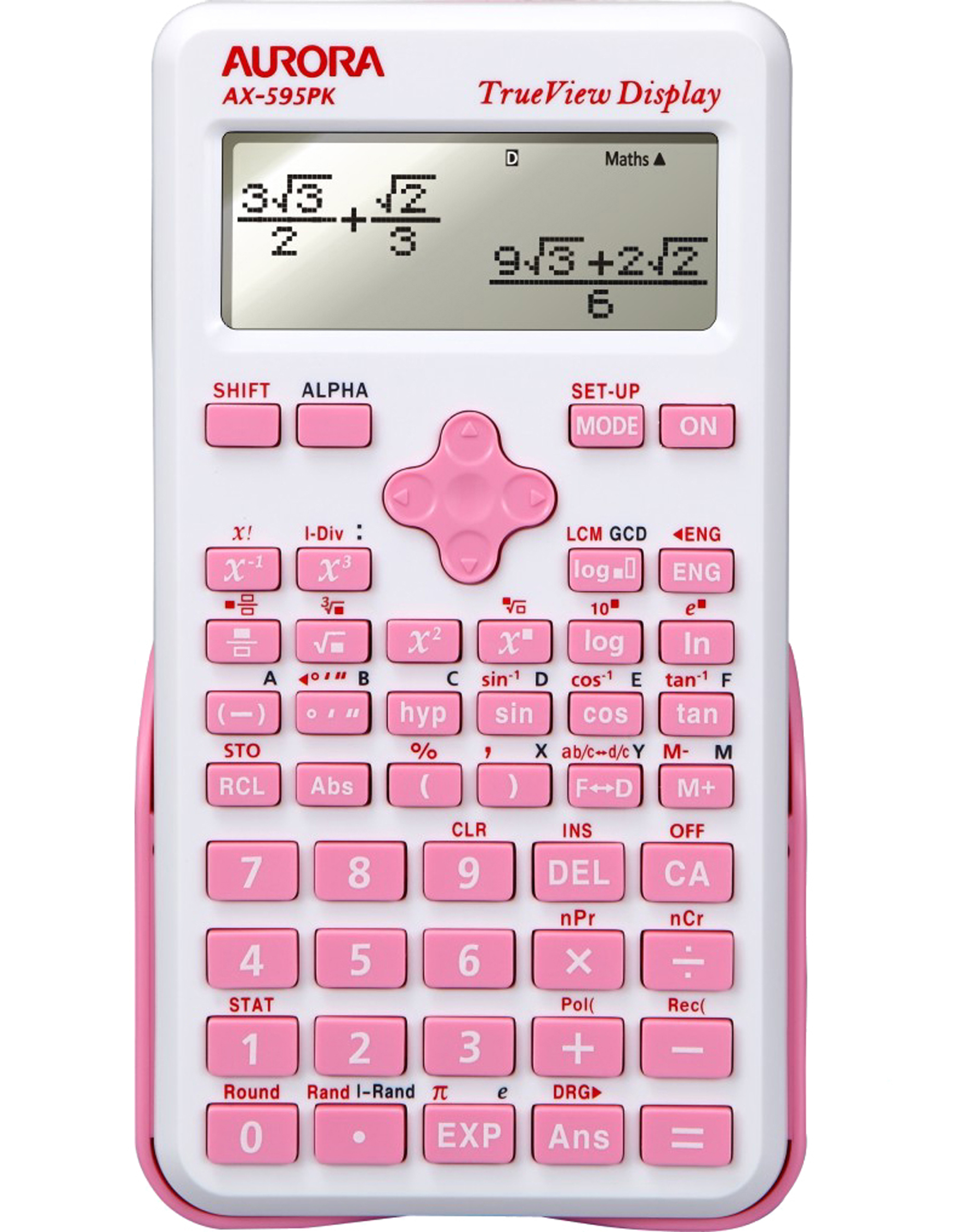 Image of Aurora AX-595PK calculator Pocket Scientific Pink