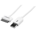 StarTech.com Câble connecteur Apple Dock 30 broches vers USB de 1 m pour iPad, iPhone, iPod - Blanc