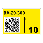 Brother LTZ16090FQR self-adhesive label Rectangle Yellow