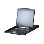 ATEN CL5708IM rack console 43,2 cm (17") 1280 x 1024 Pixels Metaal, Kunststof Zwart 1U