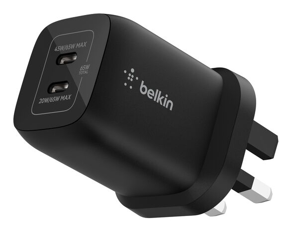 Belkin 65W DUAL GAN USB-C CHARGER UK WCH011