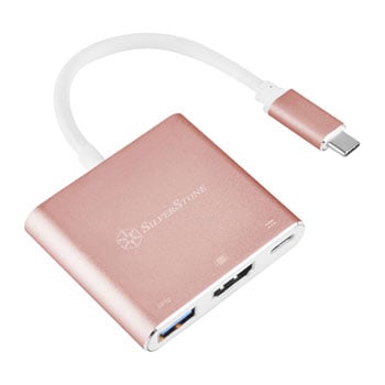 Image of Silverstone SST-EP08P - USB 3.1 Typ-C Adapter auf HDMI/USB Type...