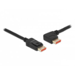 DeLOCK DisplayPort cable male straight to male 90° left angled 8K 60 Hz 2 m