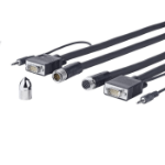 Vivolink PROVGASCW10 VGA cable 10 m VGA (D-Sub) + 3.5mm Black