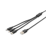Digitus AK-300160-010-S USB-kabel 1 m USB A USB C 10 W Zwart